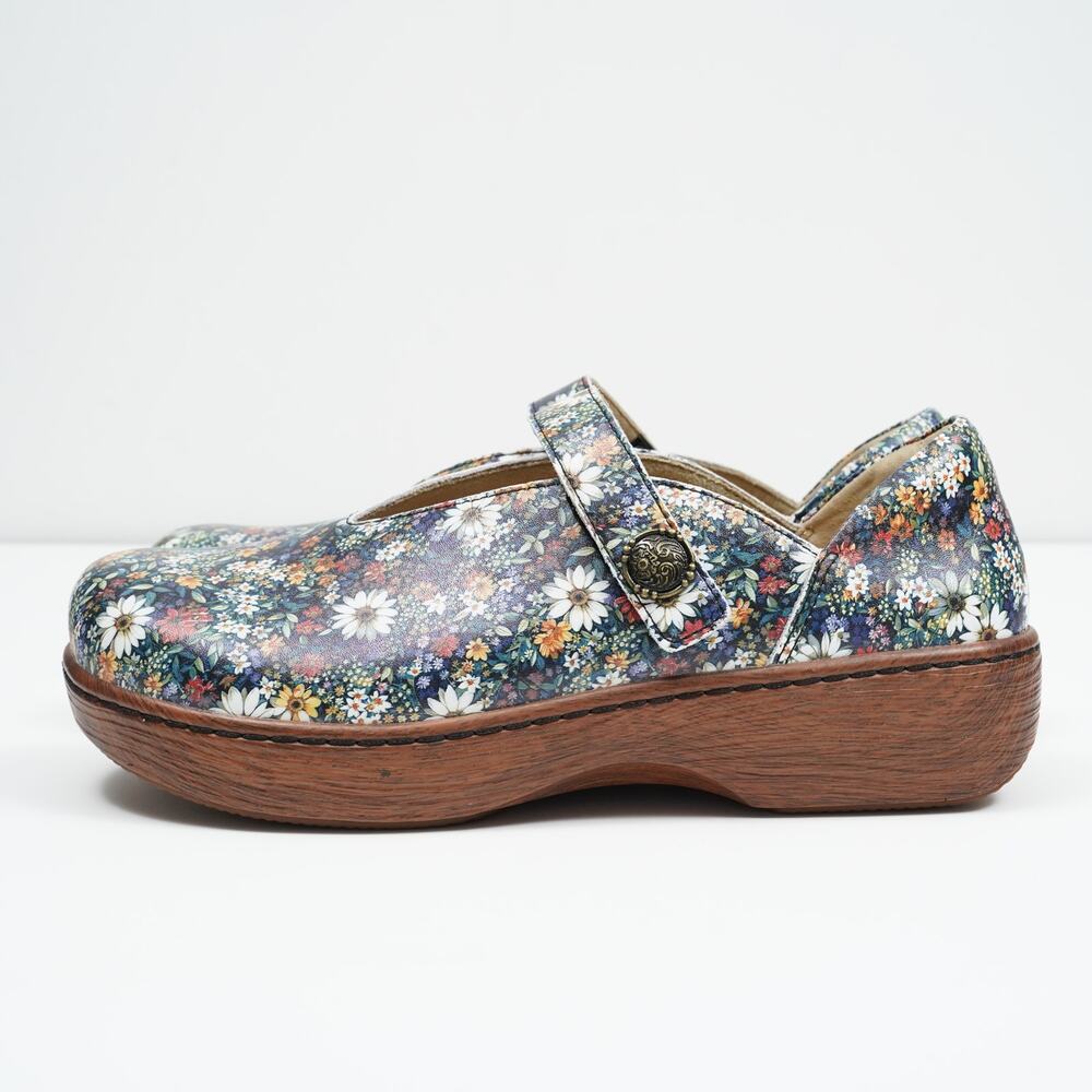 Alegria Ophelia Sugar N Spice Floral Leather Mary Jane Clogs EU 38 US 7.5 8 - Picture 11 of 11
